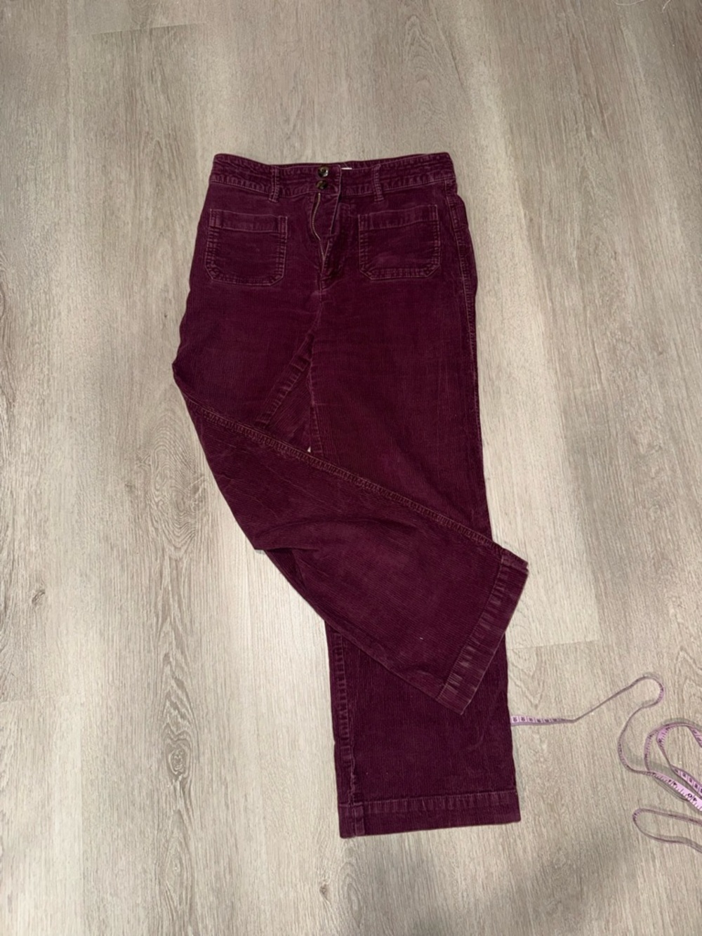 GAP Straight-Leg Corduroy Jeans in Deep Wine
